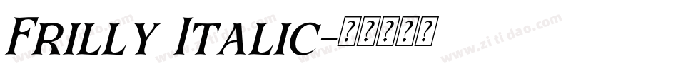 Frilly Italic字体转换